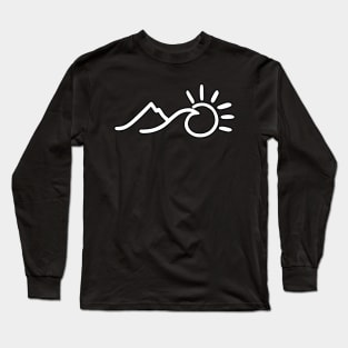 Sun Wave Mountain, in White Long Sleeve T-Shirt